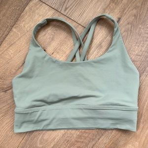 lululemon Energy Longline Bra Size 6 Sage Green